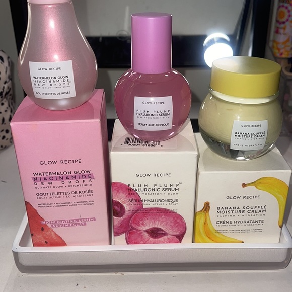 SOLD!!glow recipe dew drops, hyaluronic serum, and moisture cream - Picture 2 of 2